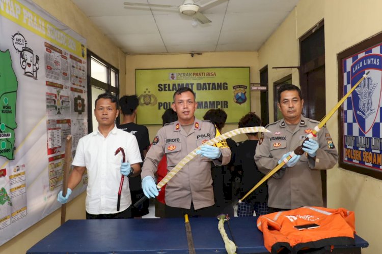 Polres Pelabuhan Tanjungperak Amankan 4 Remaja Bersajam dan Busur Panah Diduga Untuk Tawuran